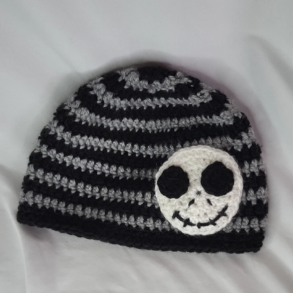 Disney Nightmare before Xmas Jack Skellington hat beanie knit Handmade